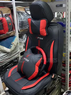 5 Seater Red and Black OPSM Car Leather Seat Cover
