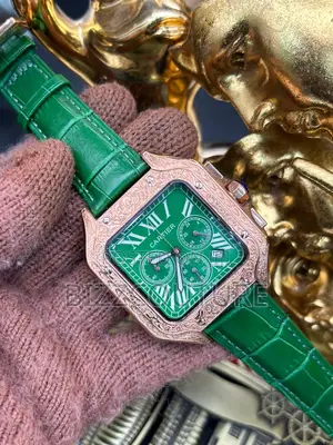Original CARTIER GREEN Dail LEATHER WATCH Available in Store