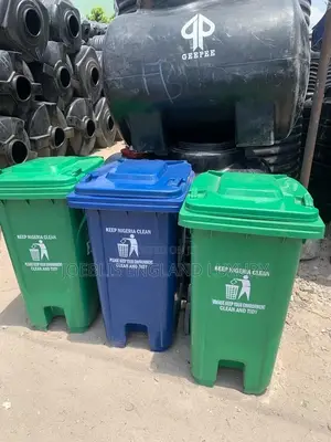 Mobile Waste Bin With Tire and Cover 240 Liters