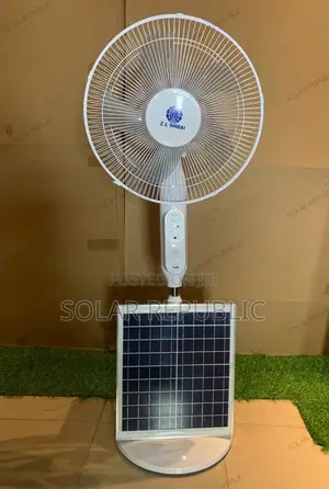 Solar Standing Fan With Remote