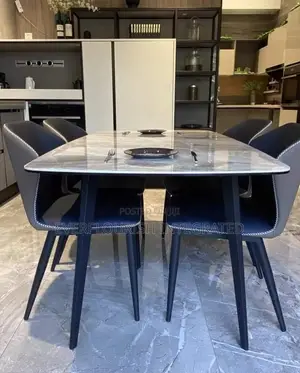 Marble Top Dining Table Set With 6 Chairs
