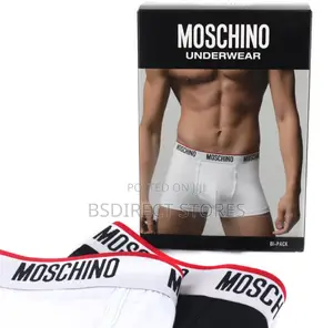 Moschino Underwear Logo Set of 2 Boxer Shorts Black/White