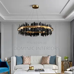 Creative Circular Gold Black Chandelier