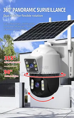 4g Solar Camera PTZ CCTV With Sim Card Dual Lens