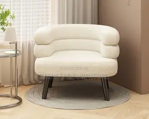 New Modern Fluffy Fabric Single Sofa Chairs