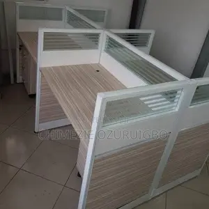 Six Seater Cubicle Glass Partition Workstations