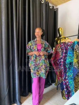 3 Piece Ankara Kimono and Pant Set