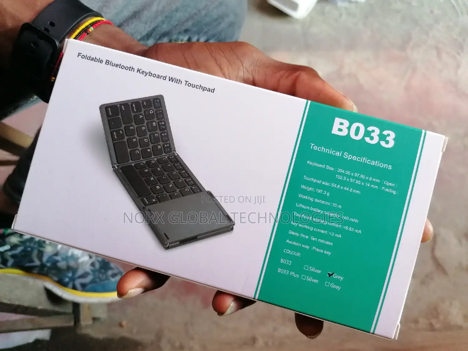 B033 Foldable Bluetooth Keyboard With Touchpad