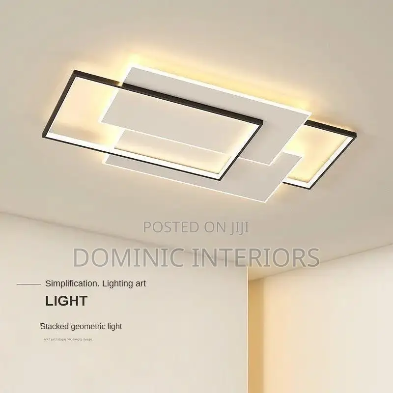 Square Iron Acrylic Led Ceiling Lamp
