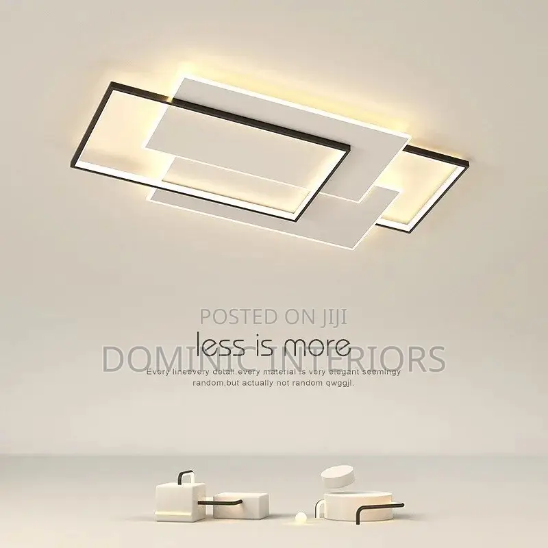 Square Iron Acrylic Led Ceiling Lamp