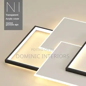 Square Iron Acrylic Led Ceiling Lamp
