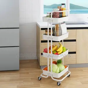 Utility Cart (4 Tiers Rolling Cart,)