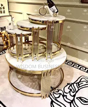 Center Table With Three Side Tables