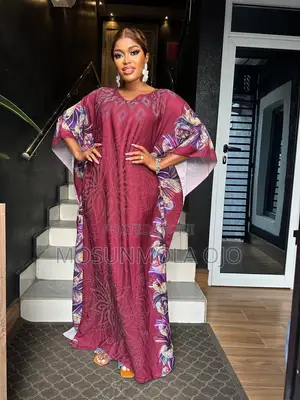 African Abaya Women Dashiki Flowers Pattern Print Dress
