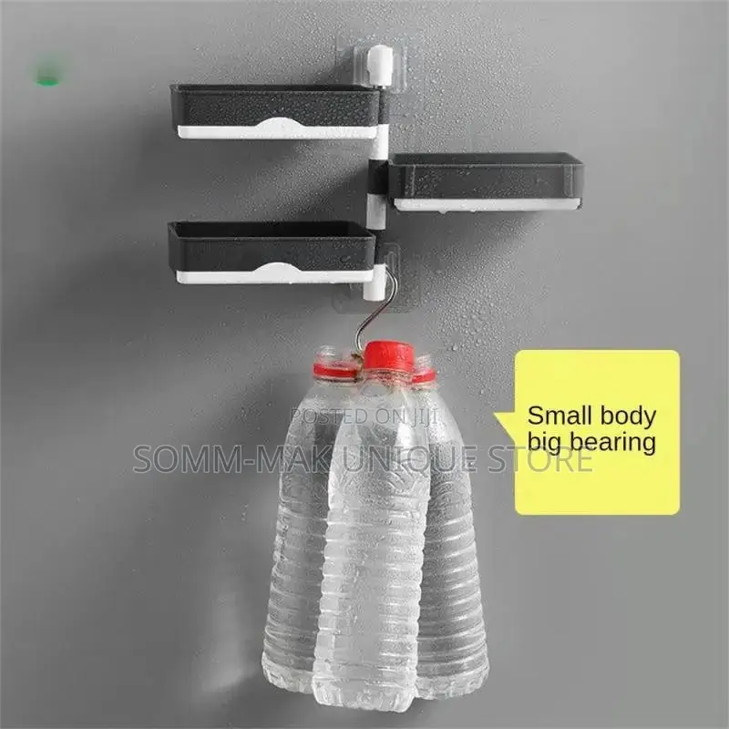 Soap Rack No Drilling Three-Layer Drain Rotable