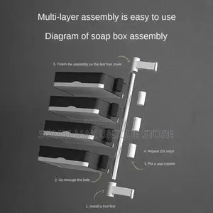Soap Rack No Drilling Three-Layer Drain Rotable