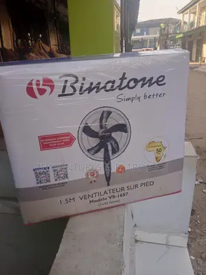 16" Binatone Floor Fan With 5 Blades and Adjustable Height
