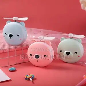 Mini Handheld Fan Makeup Mirror Pig USB Fan