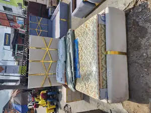 Quality 4.5by6 Upholstery Padded Bed Frame With One Bed Side