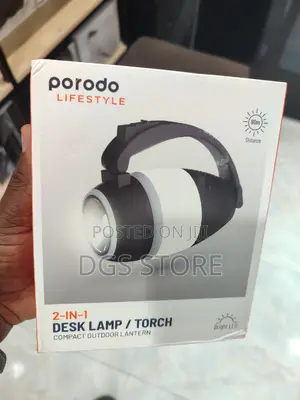 Porodo 2in1 Desk Lamp/ Torch Compact Outdoor Lantern