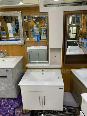 60cm Hanging White Cabinet Basin With Cabinet Mirror