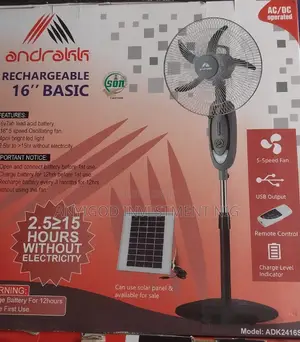 Andrakk 16inches Rechargeable Standing Fan Basic