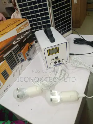 30W Solar Portable Power Lighting Kit LED Bulbs Light
