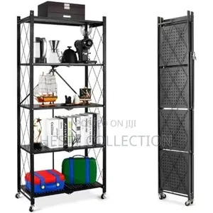 5 Steps Layer Foldable Kitchen Household Trolley Display Shelf Rack