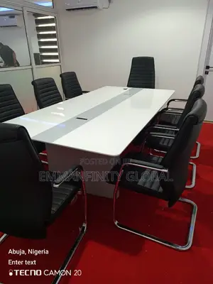 Executive White Conference Table