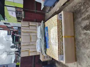Quality 4.5by6 Upholstery Padded Bed Frame With One Bed Side