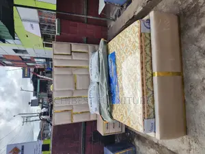 Quality 4.5by6 Upholstery Padded Bed Frame With One Bed Side