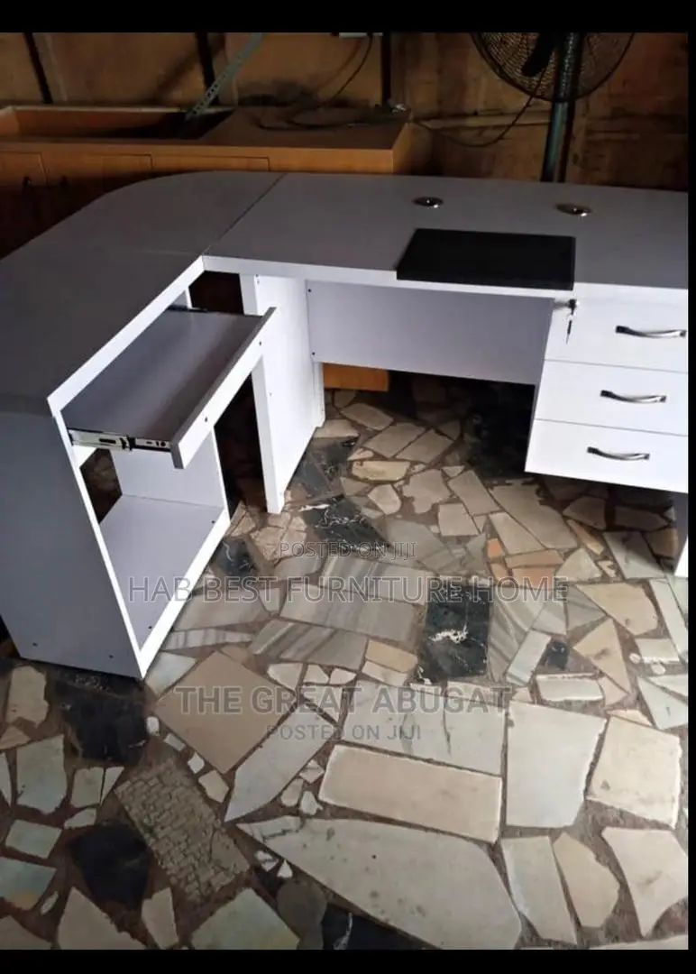 Executive Office Table With Extension (White)