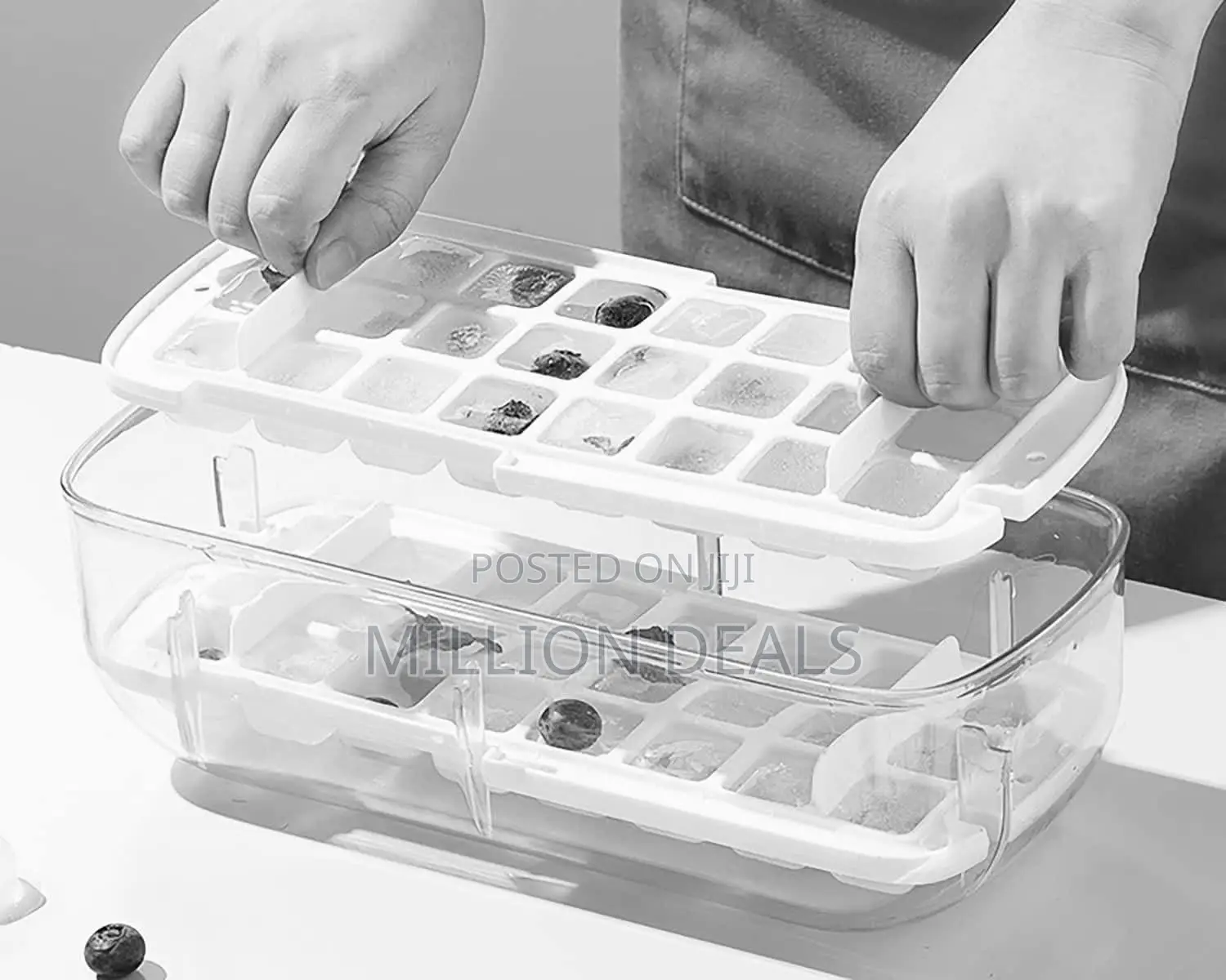 Double Tray Iced Cube Mold Maker 48 Pieces