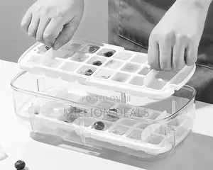 Double Tray Iced Cube Mold Maker 48 Pieces