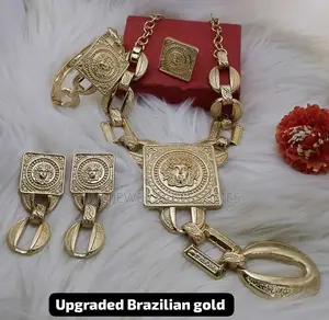 Ungraded Brazilian Gold Dropping Complete 4 Jewelry Set