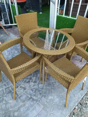 Glass Table Outdoor Set