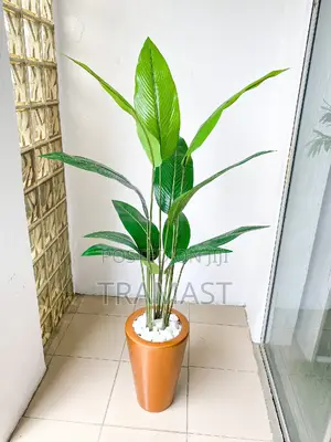Artificial Flowers and Fiber Glass Pot