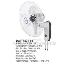 Duravolt 16′′ AC/DC (Non Rechargeable) Wall Fan DWF-1601