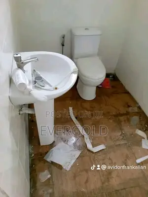 Water Closet With Wash Hand Basin and Complete Accessories