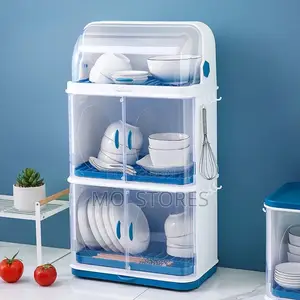 Big 3 Layers Plate Rack With Door
