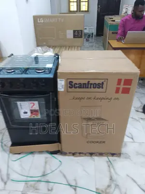 Scanfrost 4 Burner Standing Gas Cooker With Oven.