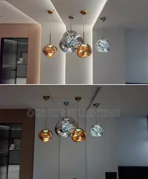 Modern Lava Lamp LED Glass Pendant Light PVC Lighting