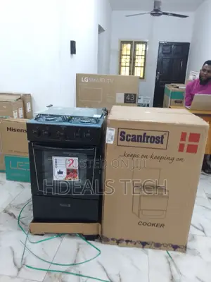 Scanfrost 4 Burners Standing Gas Oven + Cooker + Grill.
