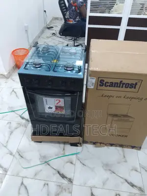 Durable Scanfrost 4 Burner Gas Cooker With Oven.