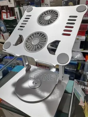 Laptop Stand With Adjustable Base 360° Dual Fan