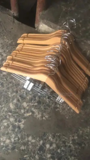 Wooden Hangers With Clips For Trousers, Skirts, Etc