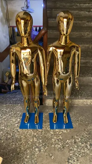 Kids Unisex Clothing Display Gold Chrome Mannequin