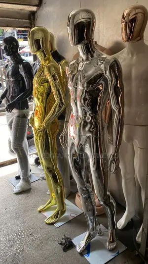 Male Gold and Silver Chrome Full Body Mannequins