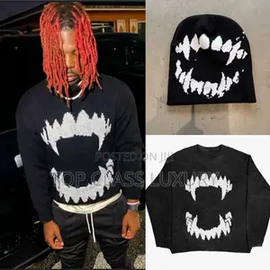 Original Ghotic Vampire Knitted Sweatshirt and Beanies