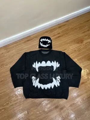 Original Ghotic Vampire Knitted Sweatshirt and Beanies